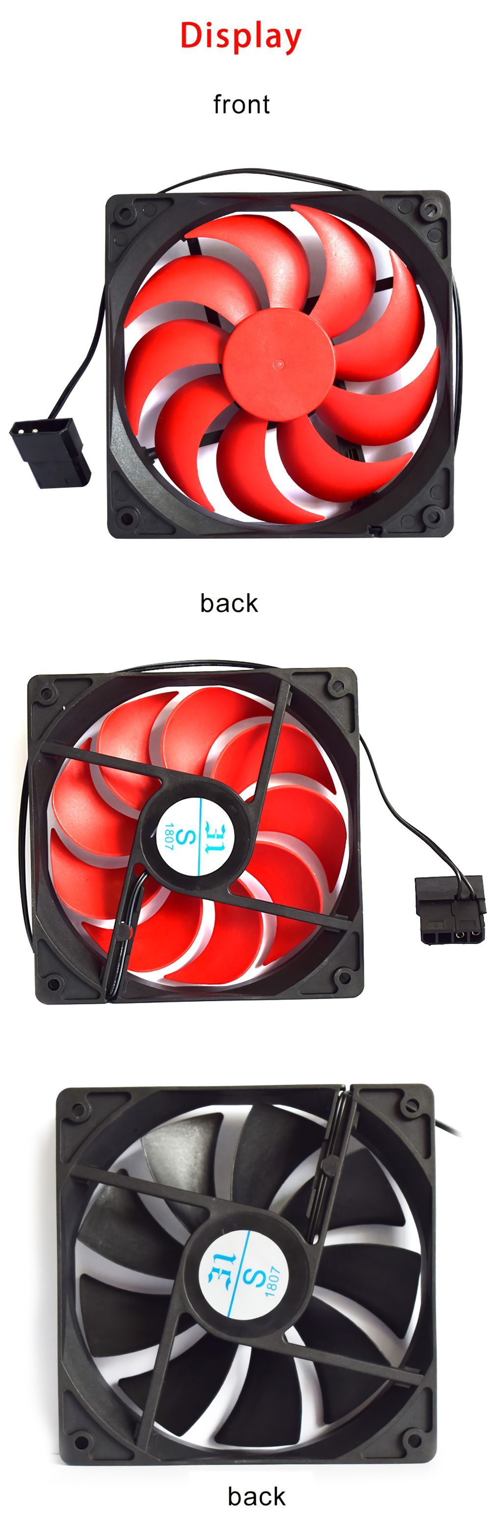 Zero-Degree-Family-12cm-Chassis-Cooling-Fan-Quiet-3Pin-4Pin-Interface-D-type-Power-Connector-PC-Cool-1692853