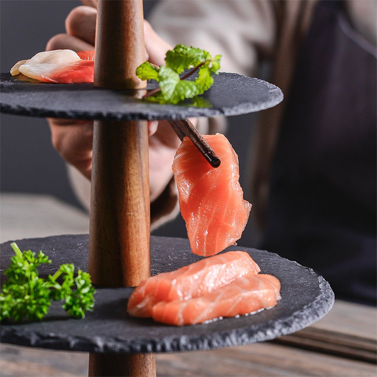 Sushi-Sashimi-Wooden-Rock-Tray-Dessert-Cake-Dinner-Cupcake-Display-Holder-Stand-1679105