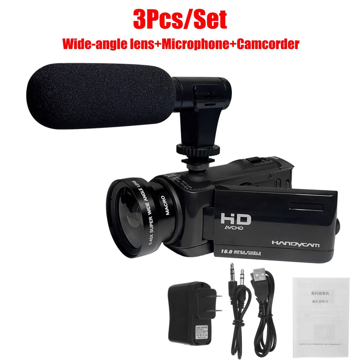 18x-Digital-Zoom-1080P-HD-Digital-Camcorder-Video-Vlogging-Camera-External-Microphone-DV-1764580