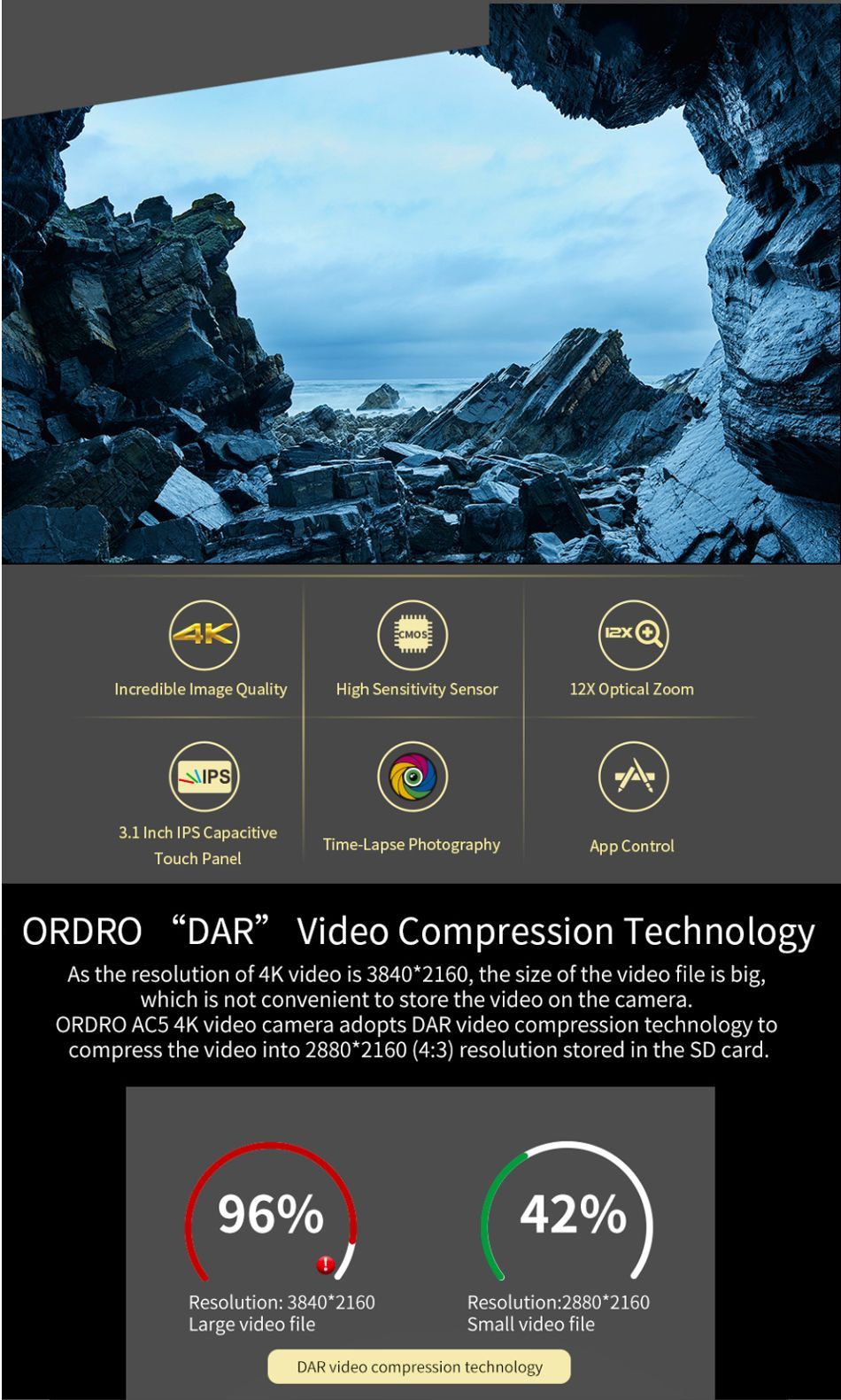 Ordro-HDR-AC5-4K-UHD-Zoom-12X--FHD-24MP-WiFi-IPS-Touch-Screen-Digtal-Optical-DV-Digital-Video-Camera-1441708