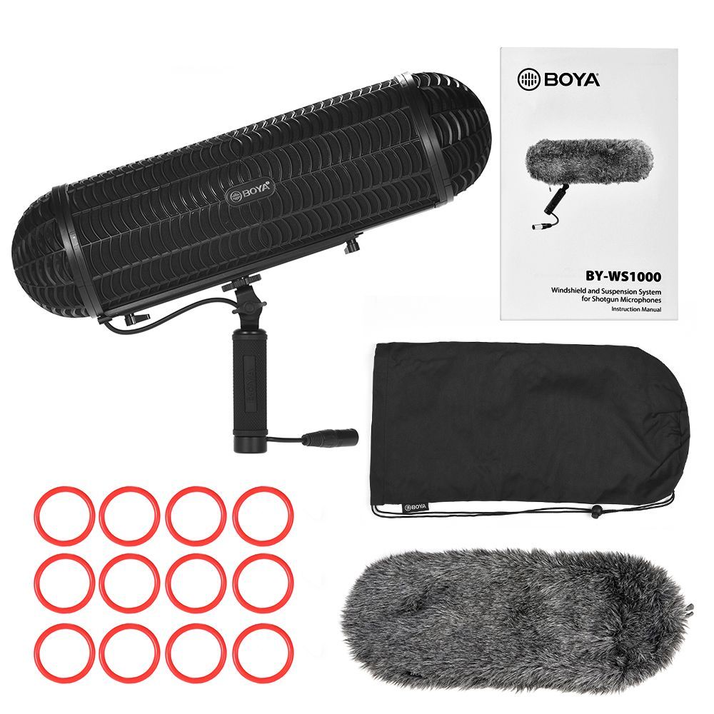 Boya-BY-WS1000-Blimp-Windshield-Suspension-Microphone-System-for-SLR-DSLR-Camera-1550610
