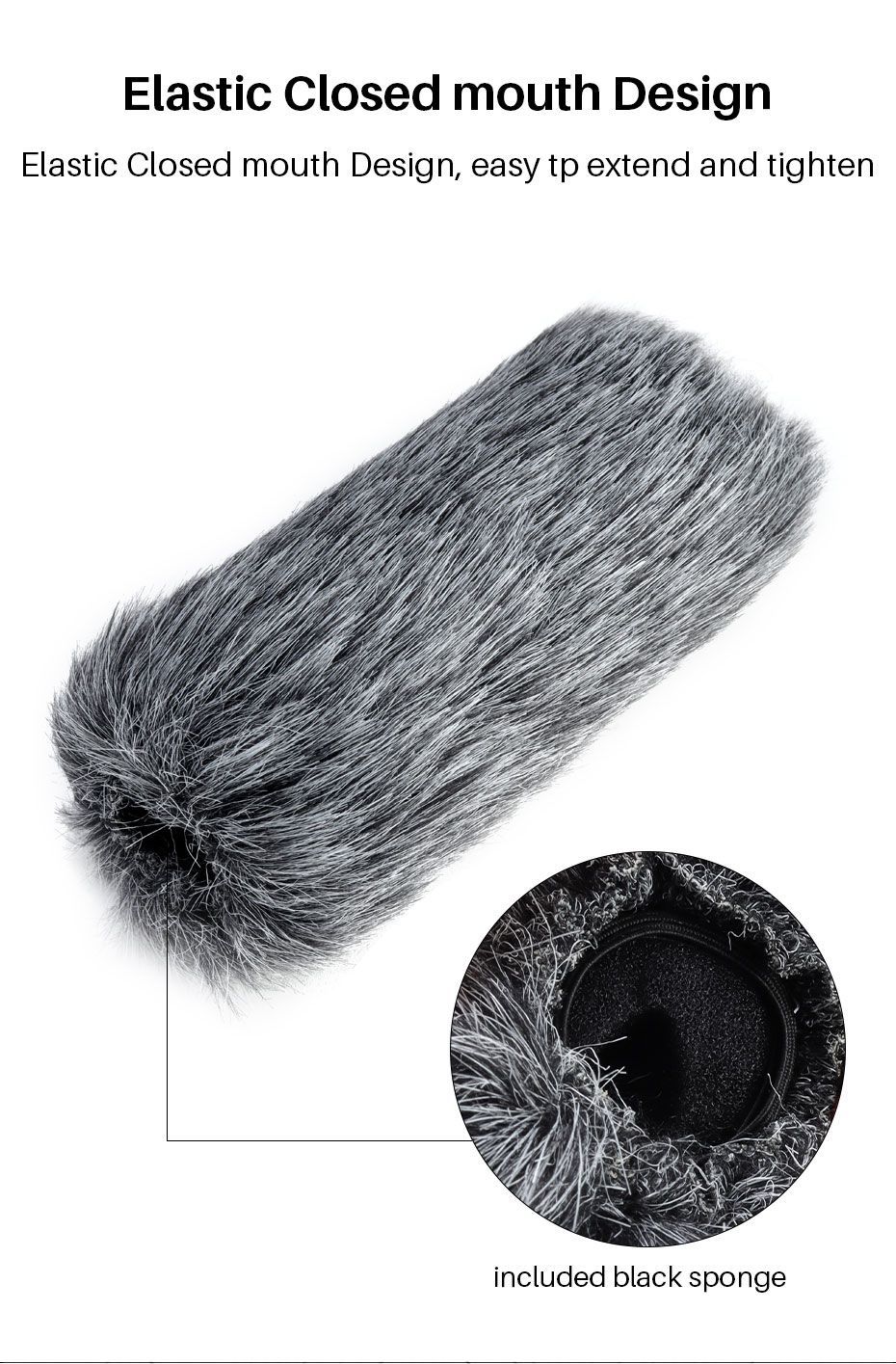 Sairen-A1-Gray-Silk-Blend-Microphone-Windshield-Low-Self-Noise-Furry-Cover-for-Rode-NTG-Professional-1728820