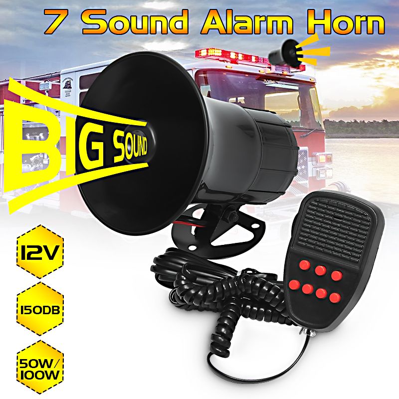 12V-150DB-Car-Warning-Alarm-7-Sound-Tone-Super-Loud-Siren-Horn-PA-Speaker-System-1475768