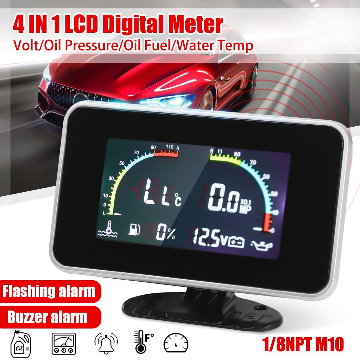 12V-24V-4-In1-LCD-Car-Digital-Alarm-Gauge-Voltmeter-Oil-Pressure-Fuel-Water-Temp-1394415