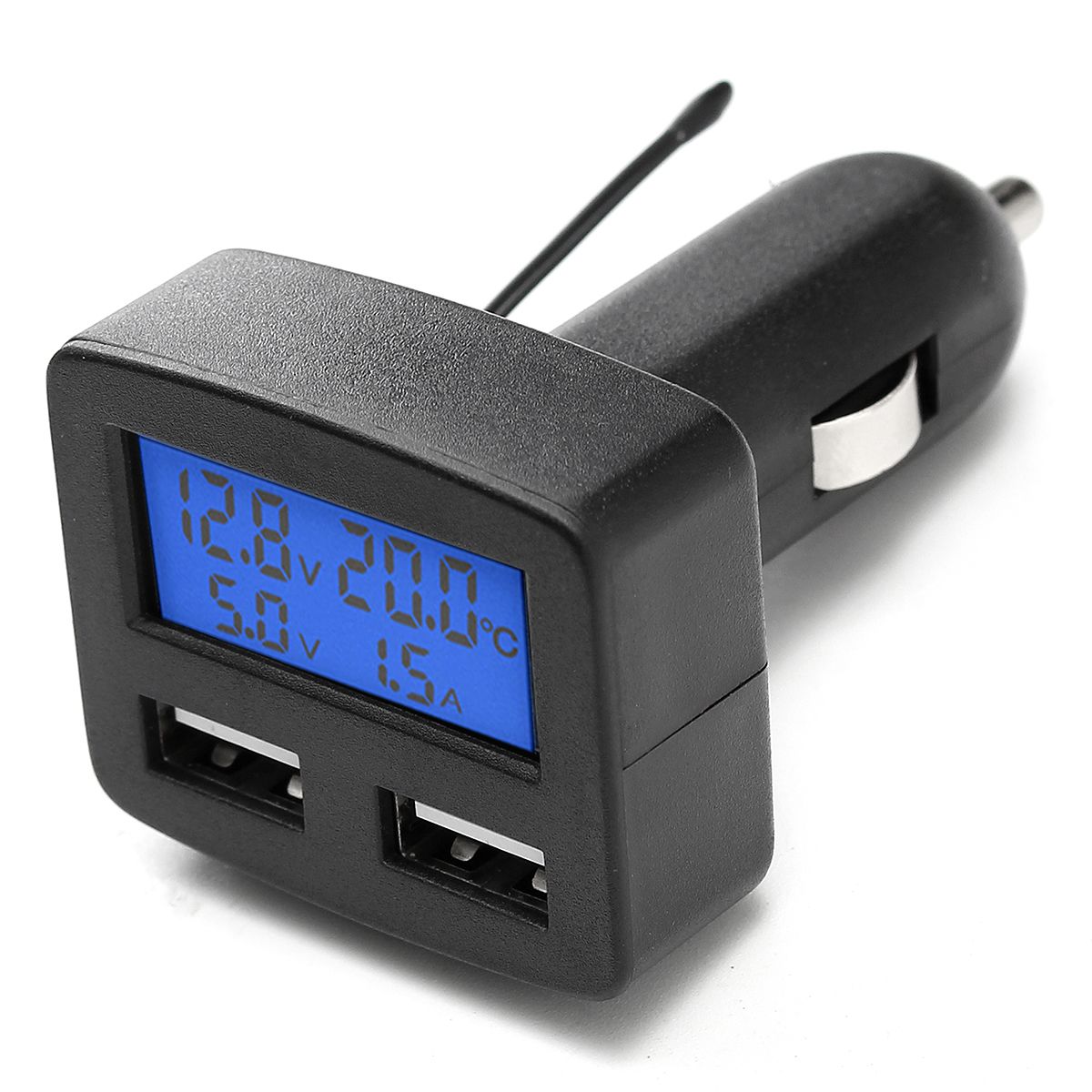 12V-24V-Universal-Dual-USB-Interface-Car-Charger-With-Voltmeter-Ammeter-Thermometer-LCD-Display-1291387