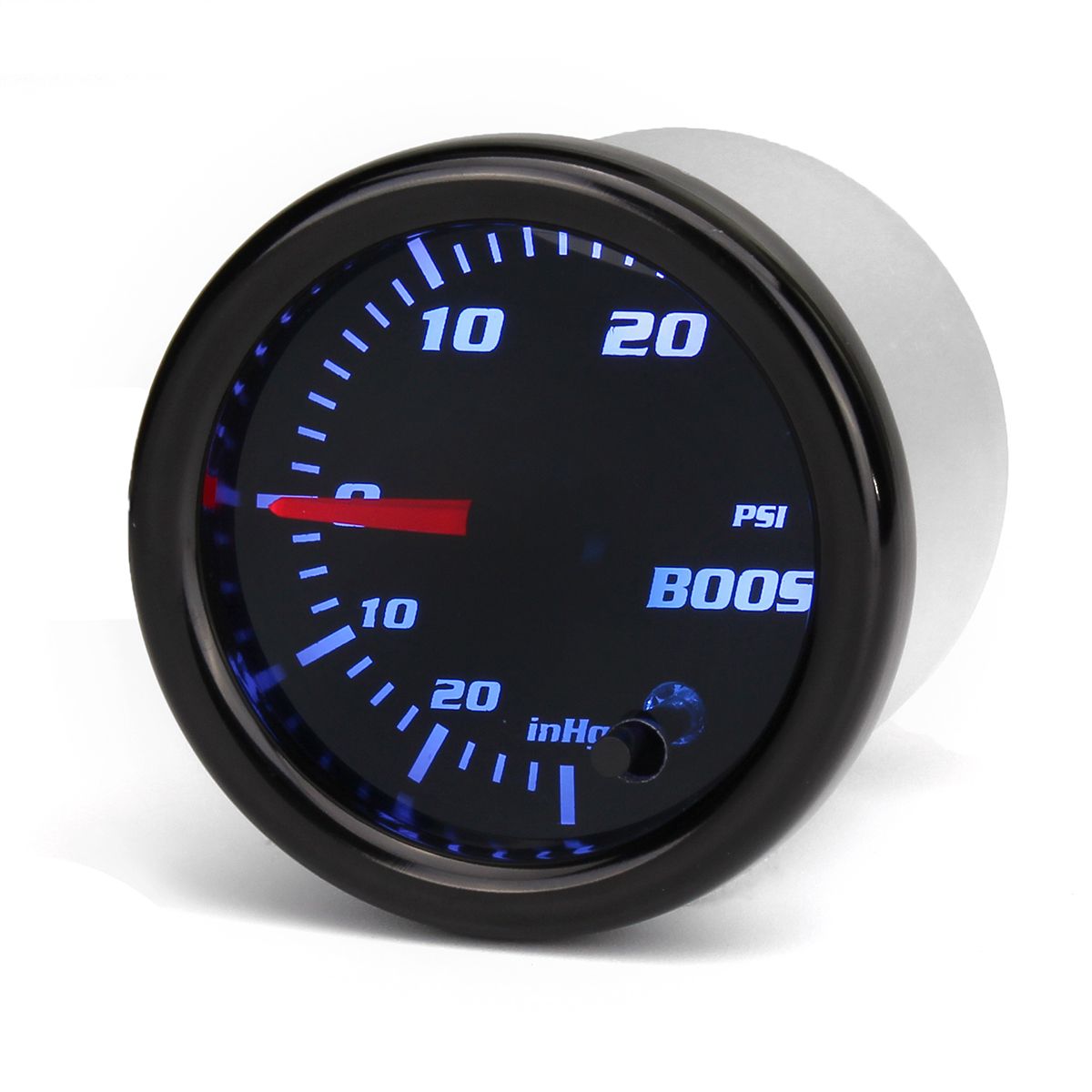 12V-2quot-52mm-Turbo-Boost-Gauge-Vacuum-Press-Meter-0-30PSI-7-Color-LED-Black-Len-1638140