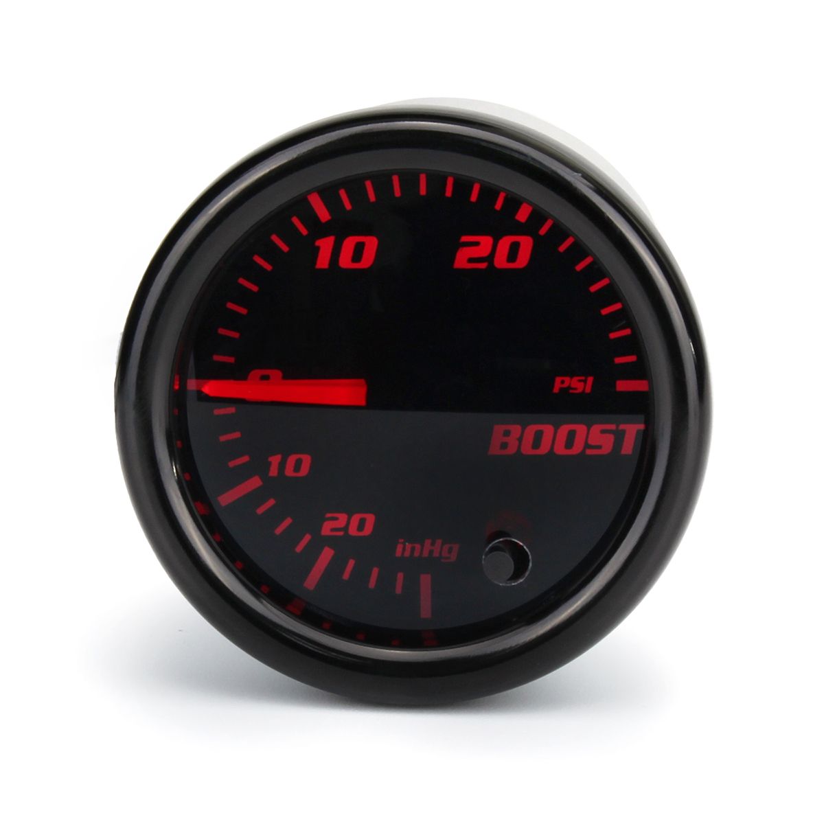 12V-2quot-52mm-Turbo-Boost-Gauge-Vacuum-Press-Meter-0-30PSI-7-Color-LED-Black-Len-1638140