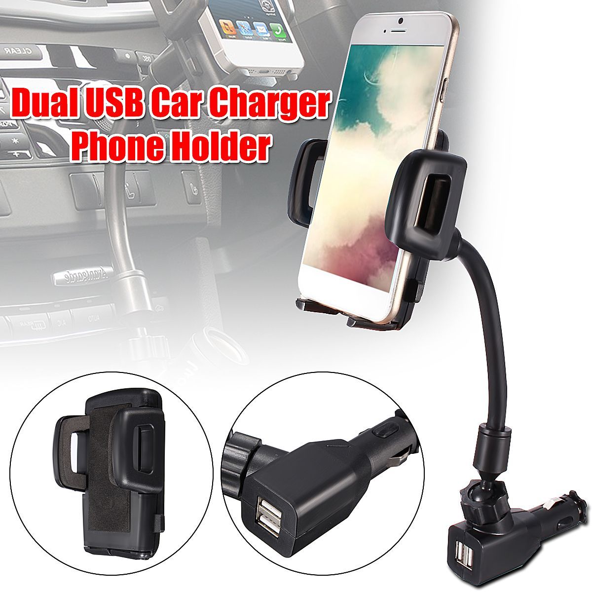 2-USB-Ports-Car-Charger-Stand-Mount-Holder-For-iPhone-5-5S-5C-956225