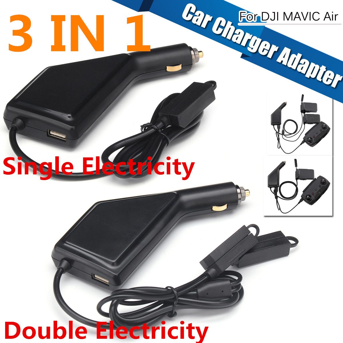 3-IN1-Car-Charger-Charging-Hub-Adapter-Remote-Control-Battery-for-DJI-MAVIC-Air-1286728