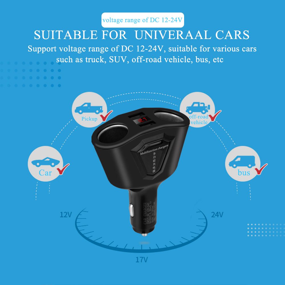 31A-Dual-USB-Car-Charger-Cigarette-Lighter-Sockets-120W-Power-Support-Display-Current-Volmeter-1238726
