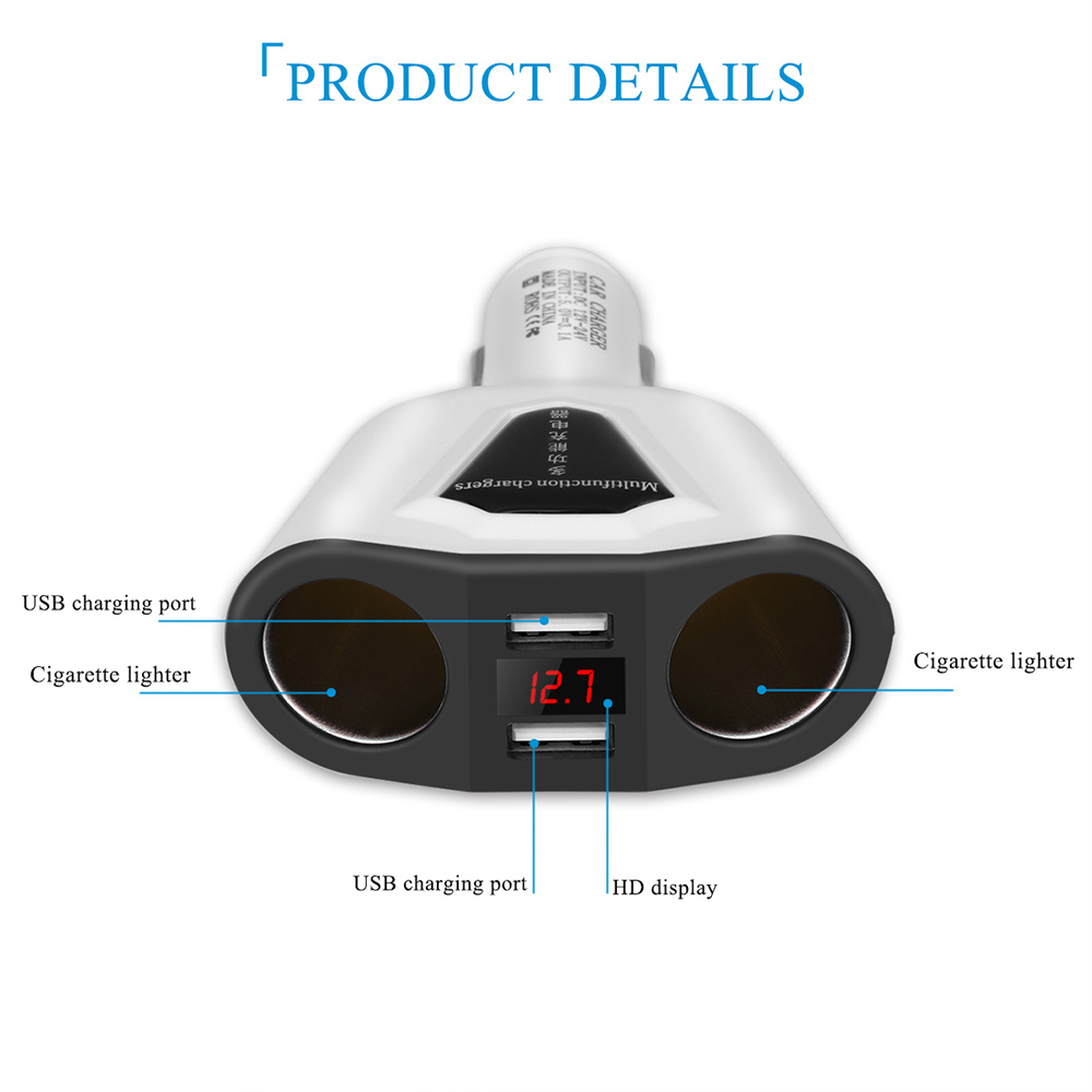 31A-Dual-USB-Car-Charger-Cigarette-Lighter-Sockets-120W-Power-Support-Display-Current-Volmeter-1238726