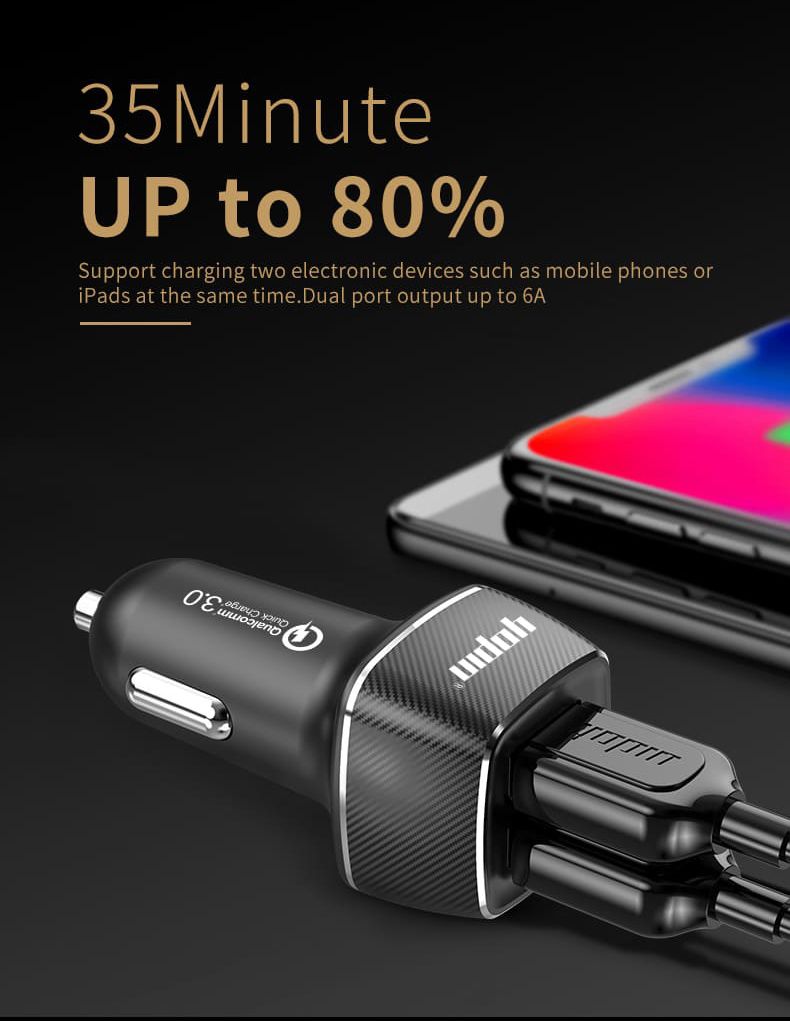 6A-Trickle-QC30-Fast-Charging-Mini-Protocol-Car-Charger-35Minute-UP-to-80-1540838