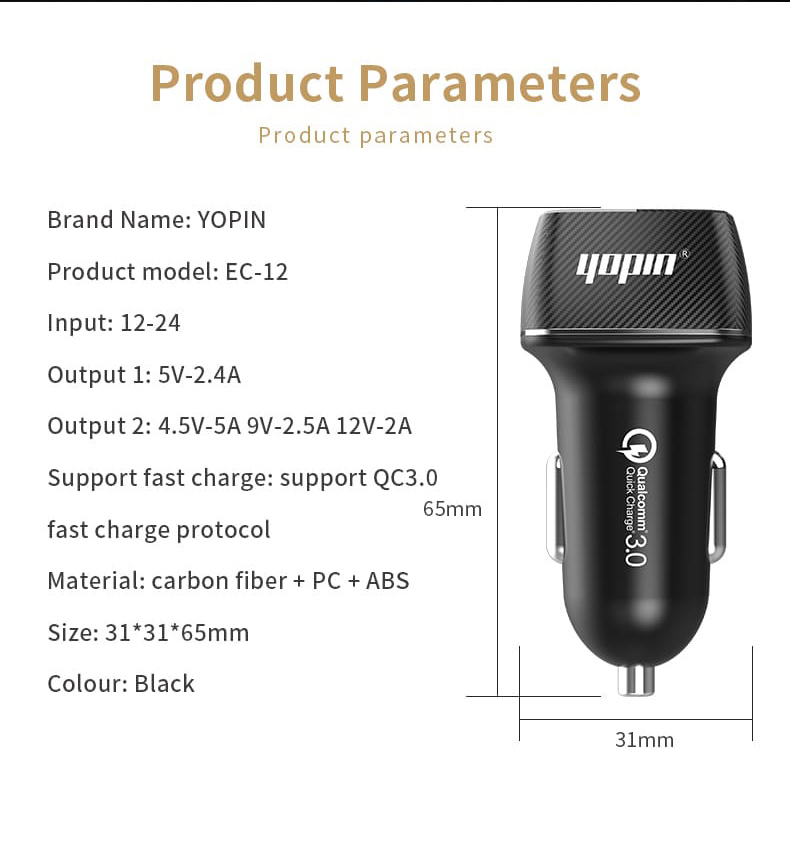 6A-Trickle-QC30-Fast-Charging-Mini-Protocol-Car-Charger-35Minute-UP-to-80-1540838