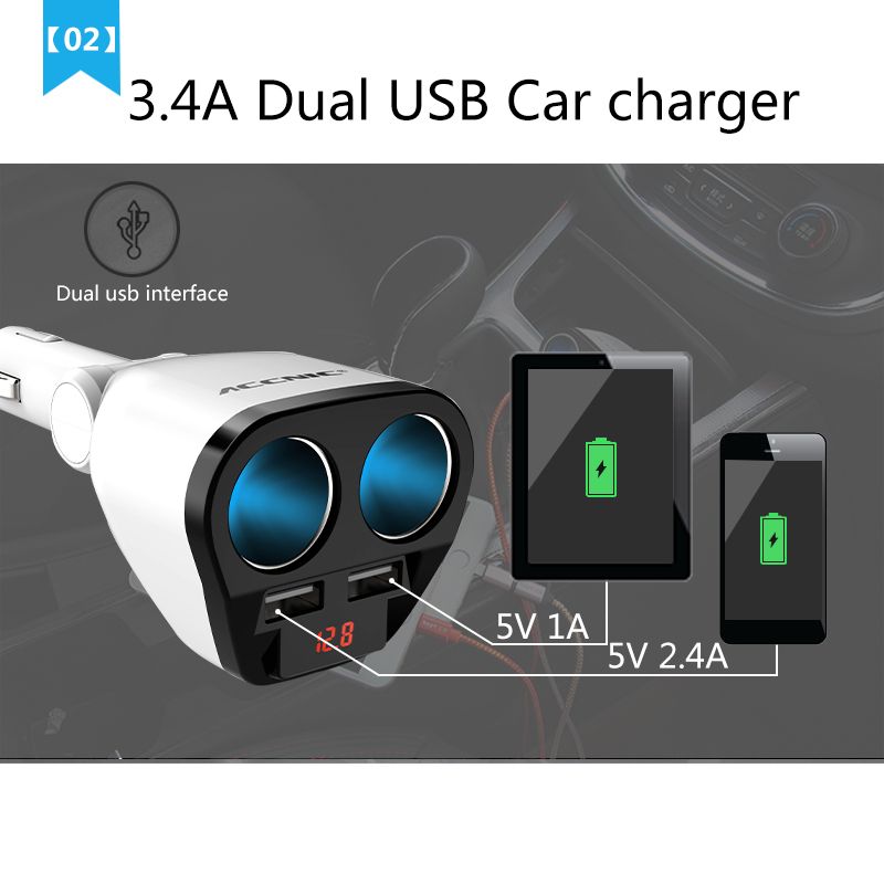 ACCNIC-5V-1A24A-Dual-USB-Car-Charger-C-igarette-L-ighter-Splitter-Socket-Adapter-120W-LED-Voltage-Mo-1569819