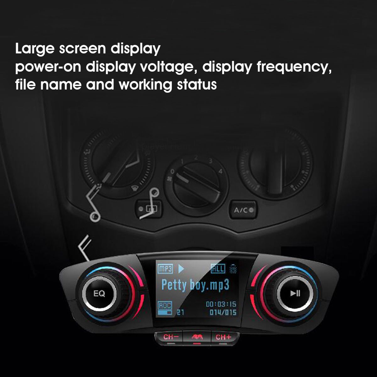 ACCNIC-LED-Hands-Free-Wireless-Bluetooth40-FM-Transmitter-Aux-Modulator-Car-Auto-Audio-MP3-Player-Du-1569902