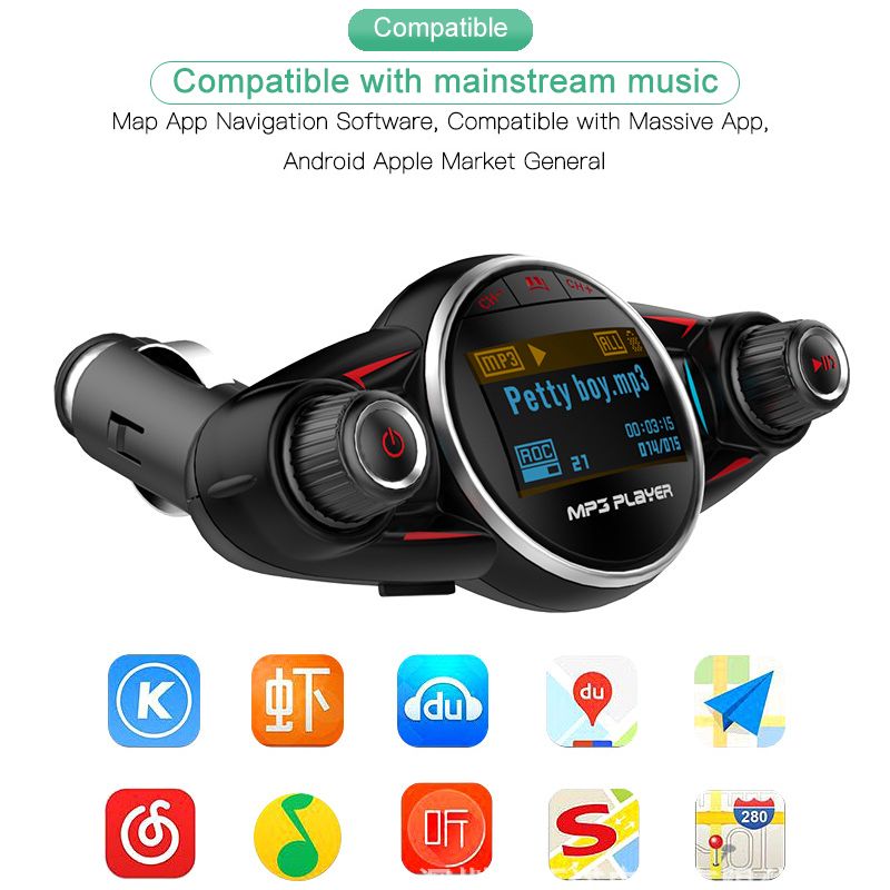 ACCNIC-Stylish-FM-Modulator-HandsFree-Wireless-bluetooth-Car-Charger-Kit-TF-USB-Music-Receiver-Adatp-1569689