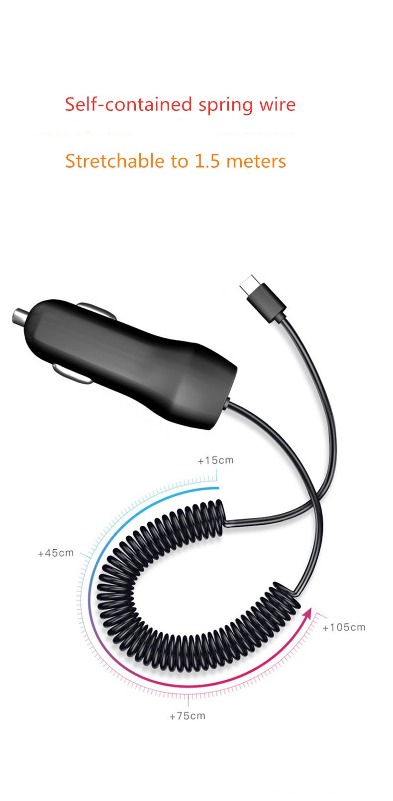 Android-Micro-Interface-24A-USB-Fast-Charge-Car-Charger-with-15-Meters-Spring-Line-1552989