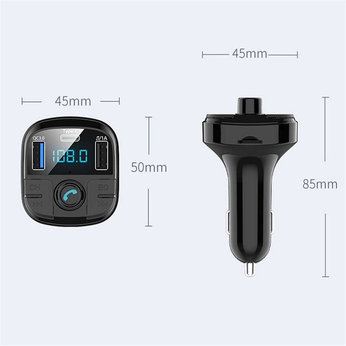 BT29-Bluetooth-50-Car-Kit-Wireless-FM-Transmitter-Dual-USB-Fast-Charger-Audio-Mp3-Player-With-TF-Slo-1586370