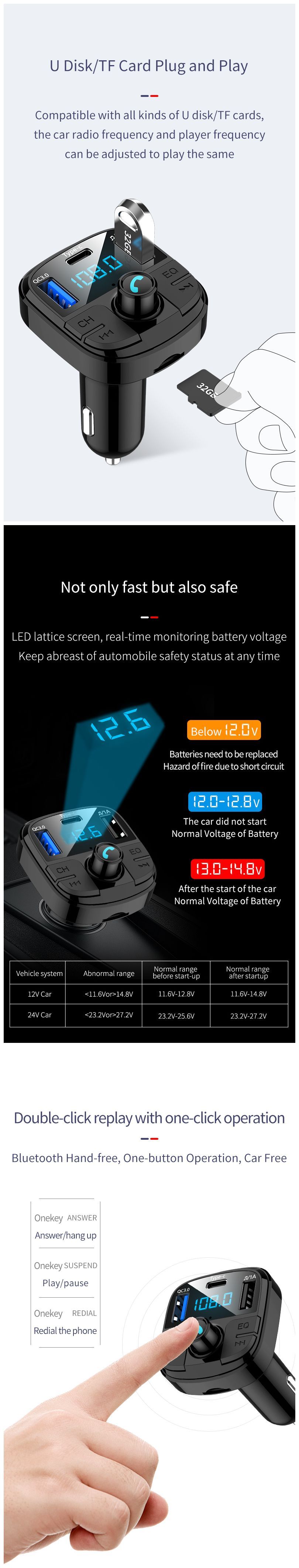 BT29-Car-MP3-bluetooth-Player-QC-30-Charger-FM-Type-C-Support-32GB-USB-TF-Card-1511410