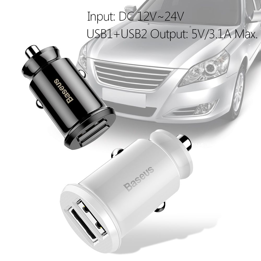 Baseus-Grain-Mini-Dual-USB-Port-Smart-Car-Charger-5V-31A-Fast-Charging-Adapter-1347135