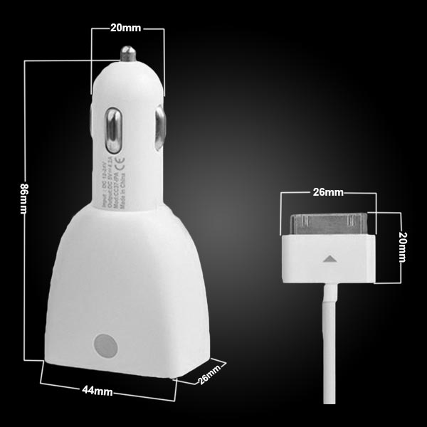 CC37-IPA3-50V4600mA-White-Dual-USB-Car-Charger-For-Mobile-Phone-946625