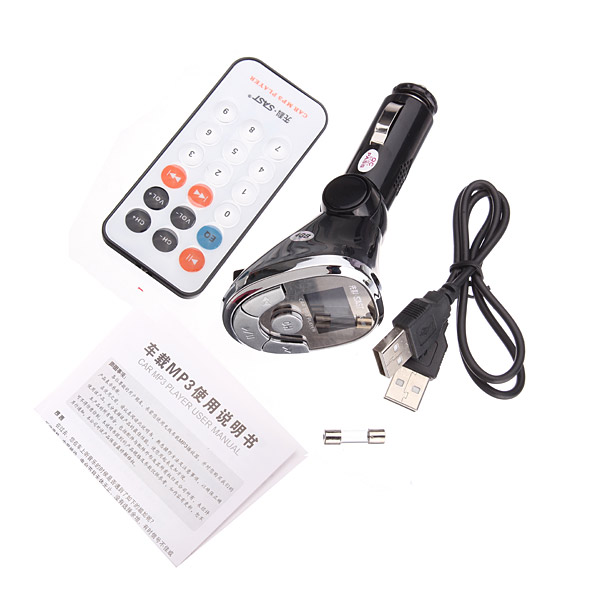 Car-MP3-Player-FM-Transmitter-Cigarette-Lighter-Remote-Controller-AY-568-4GB-77455