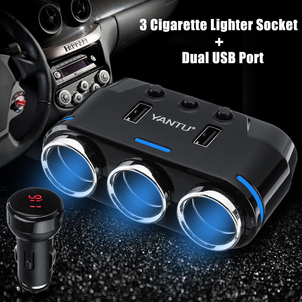 Dual-USB-Port-3Way-Auto-Car-Charger-Cigarette-Lighter-Socket-DC-12V-Plug-Adapter-1272064