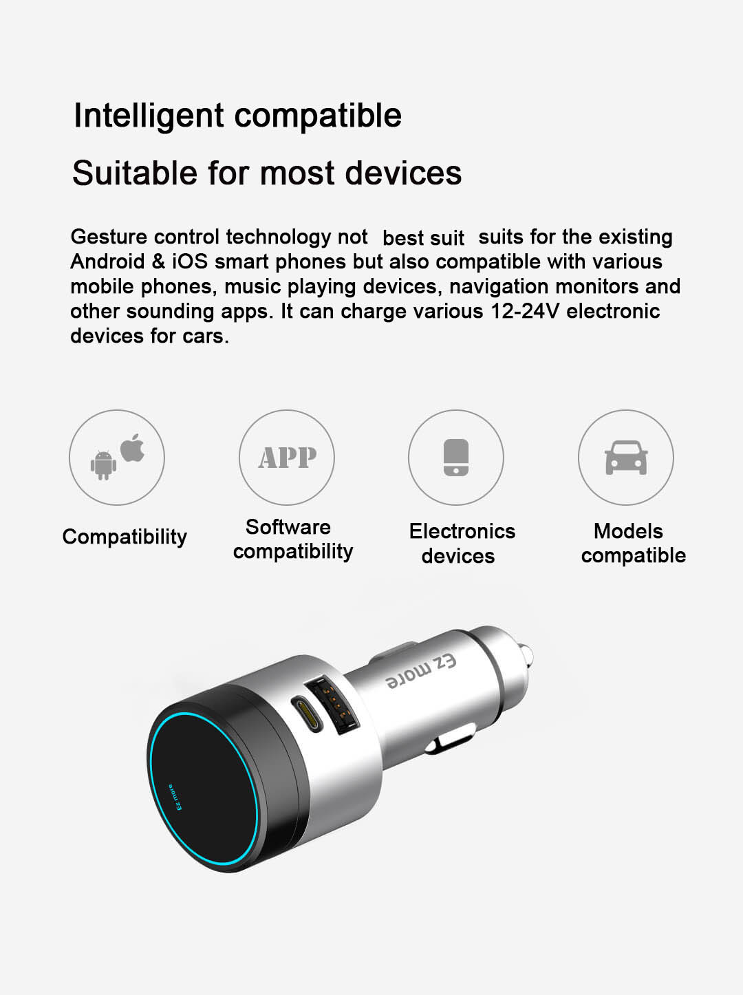 Ez-more-Smart-Bluetooth-Car-Charger-Ti20-AI-Intelligent-Gesture-Control-From-1608980