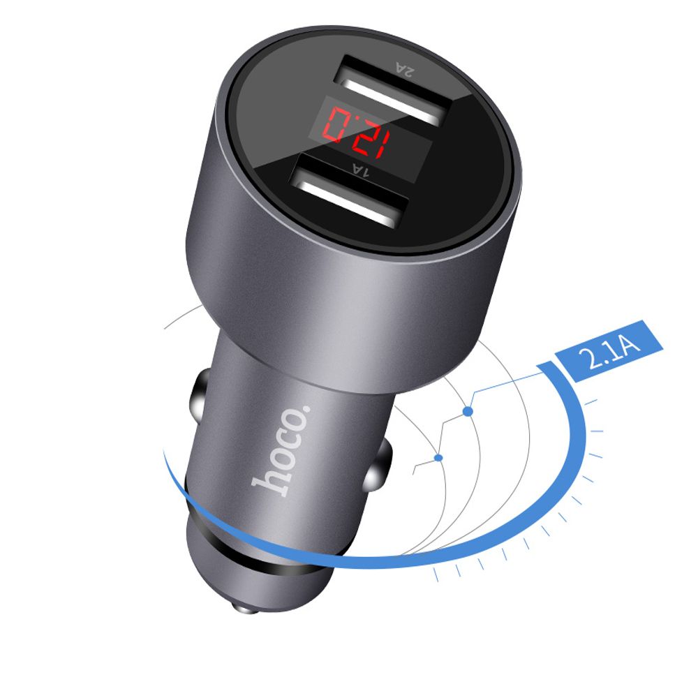 HOCO-Z9-Digital-Car-Charger-Creative-Dual-USB-Mini-2A-Car-Charger-1393497