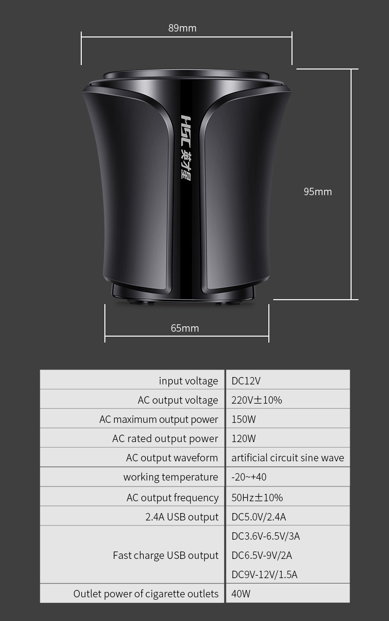 HSC-108B-DC-12V-to-AC-220V--Car-Inverter-QC30-Port-Dual-USB-Car-Charger-1362500