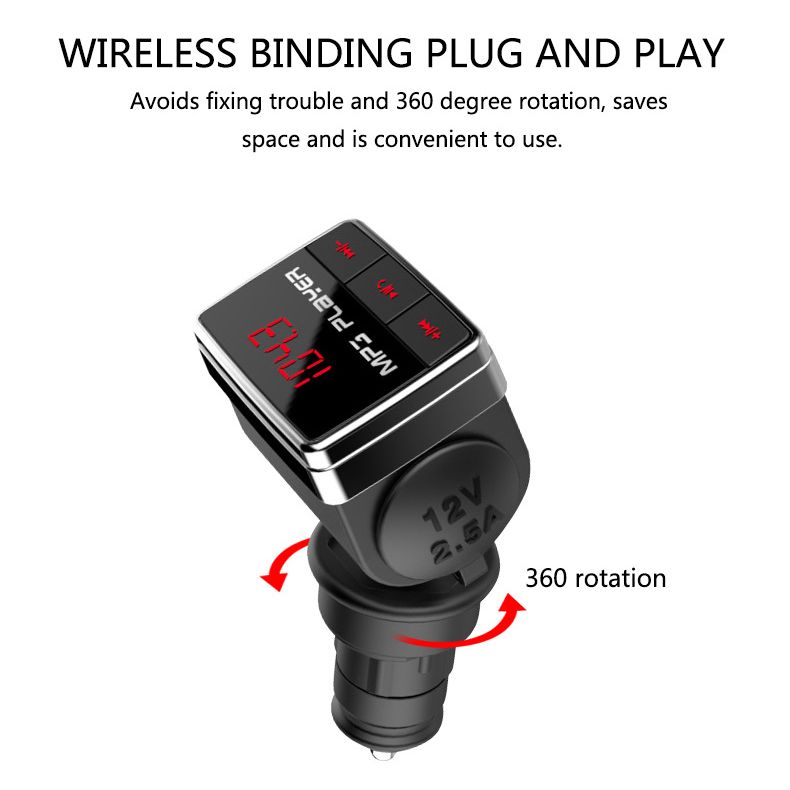 Intelligent-Car-Bluetooth-40-Quick-Charger-MP3-360deg-Rotation-Rapid-Lightning-1584337