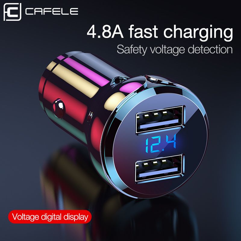 Nickel-Color-CAFELE-DC-12-24V-48A-Universal-Car-Charger-Dual-USB-Fast-Charging-Zinc-Alloy-Smart-LED--1515953