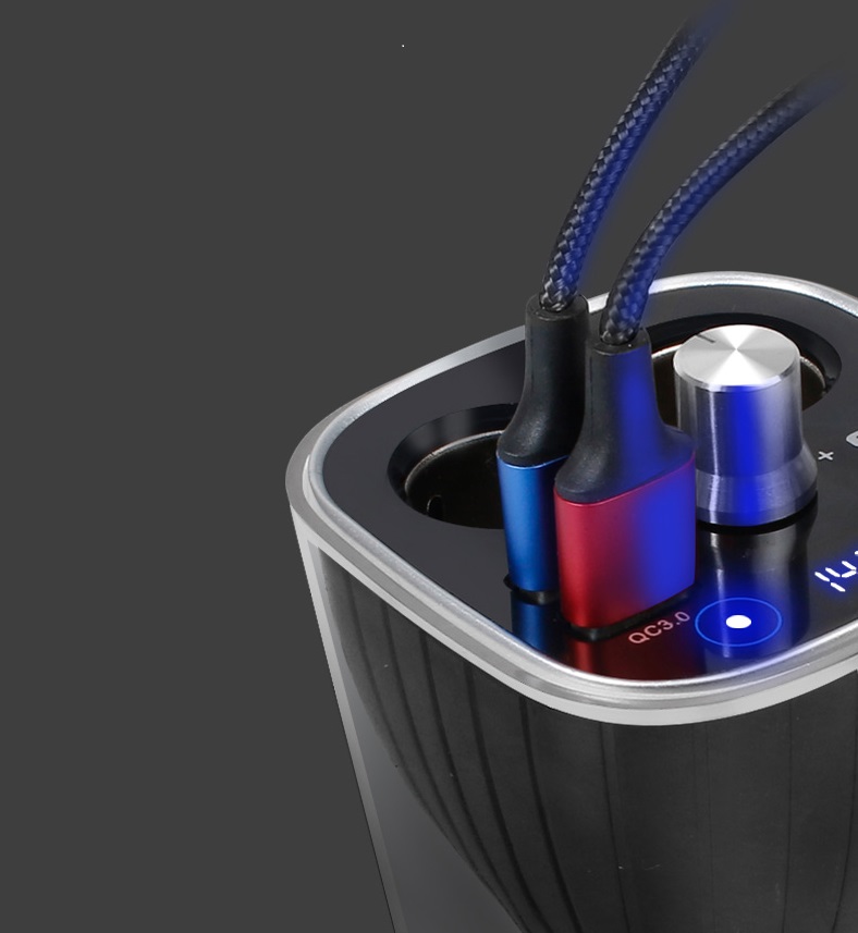 Ozio-BC--120Q-Universal-Mobile-Phone-Car-Charger-Fast-Charging-Multi-function-With-bluetooth-1362130