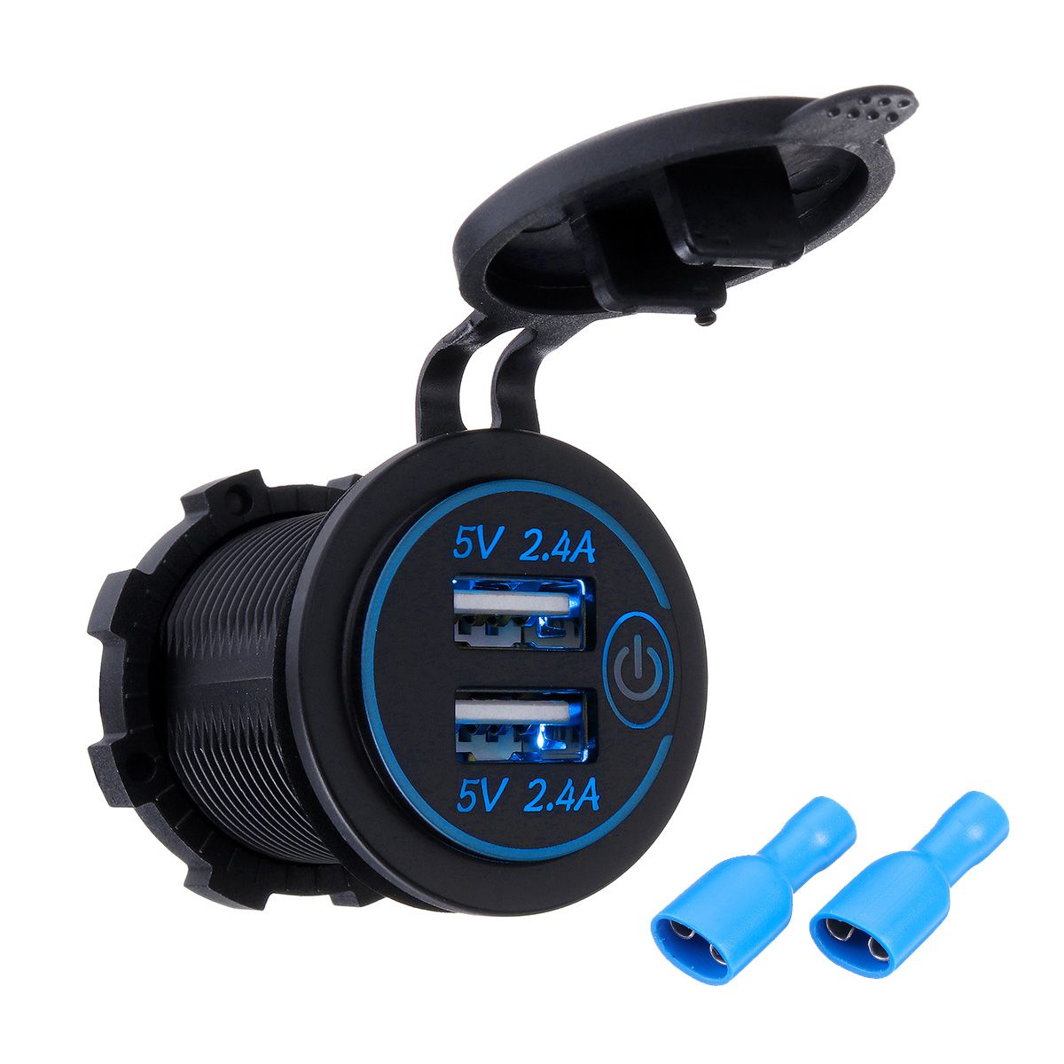 P18-S-Touch-Switch-with-Terminal-24A24A-Dual-USB-Car-Motorized-Modified-Charger-Mobile-Phone-12-24V-1534307