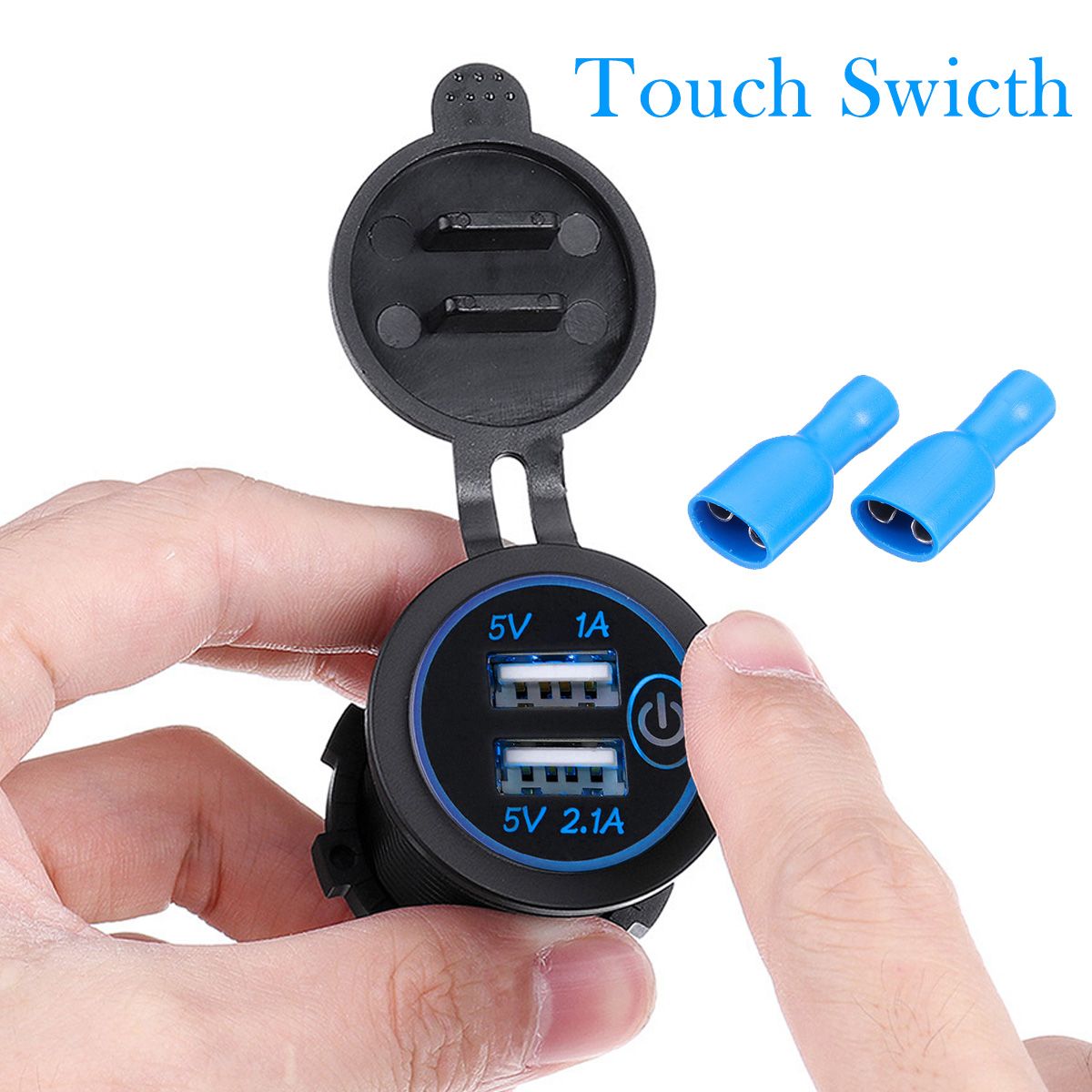 P8-S-Touch-Switch-with-Terminal-21A1A-Dual-USB-Car-motorized-Motor-Home-Modified-Charger-Phone-12-24-1534302