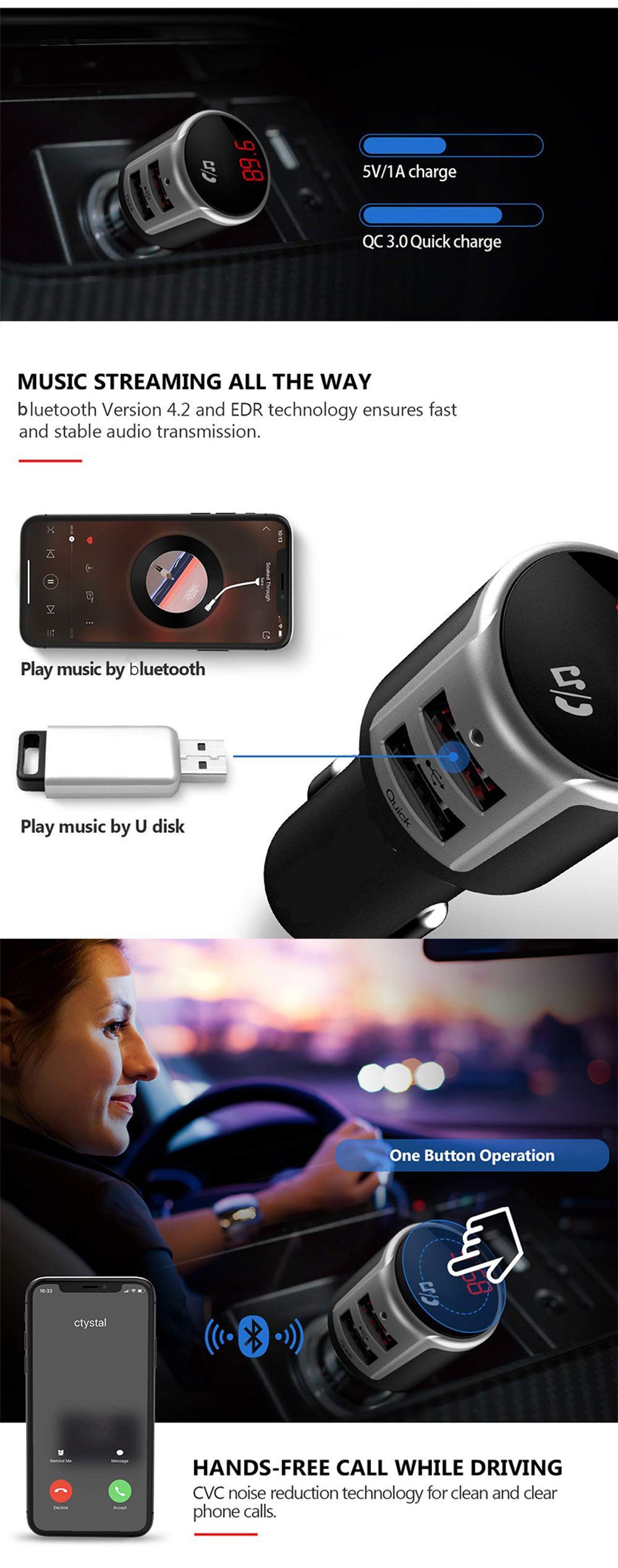 QC30-Quick-Car-Charger-bluetooth-FM-Transmitter-MP3-Fast-Charging-Dual-USB-Hands-Free-Call-1739626
