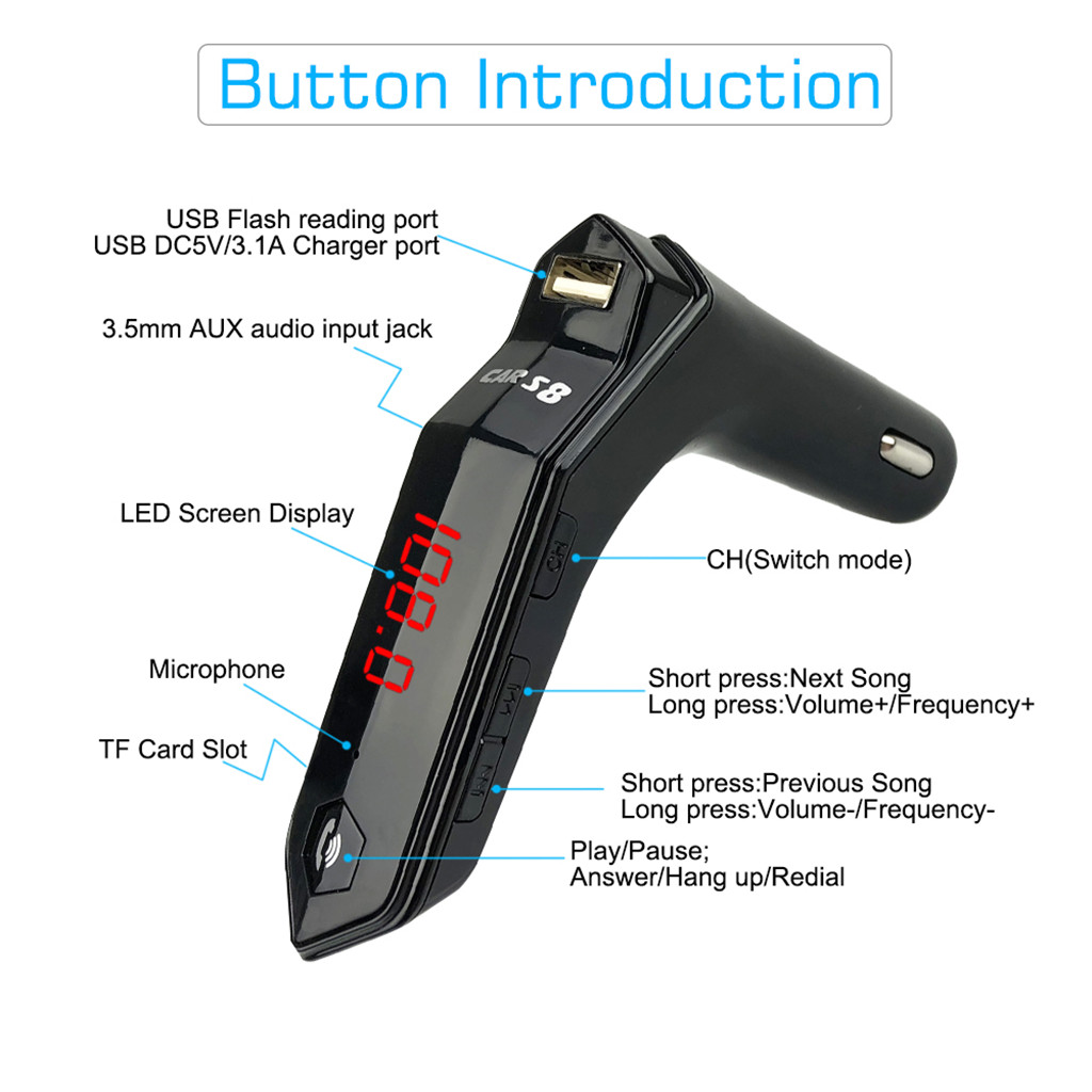 Quelima-5V-31A-S8-Hands-free-Car-FM-Transmitter-With-bluetooth-1349261