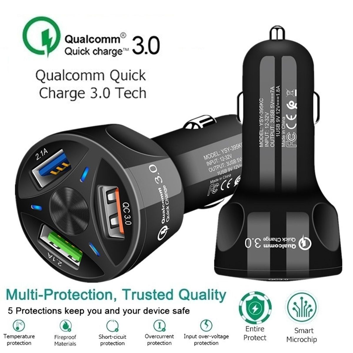 Quick-Charge-QC30-Fast-Car-Charger-3-USB-Interface-Multifunctional-Protection-1585830