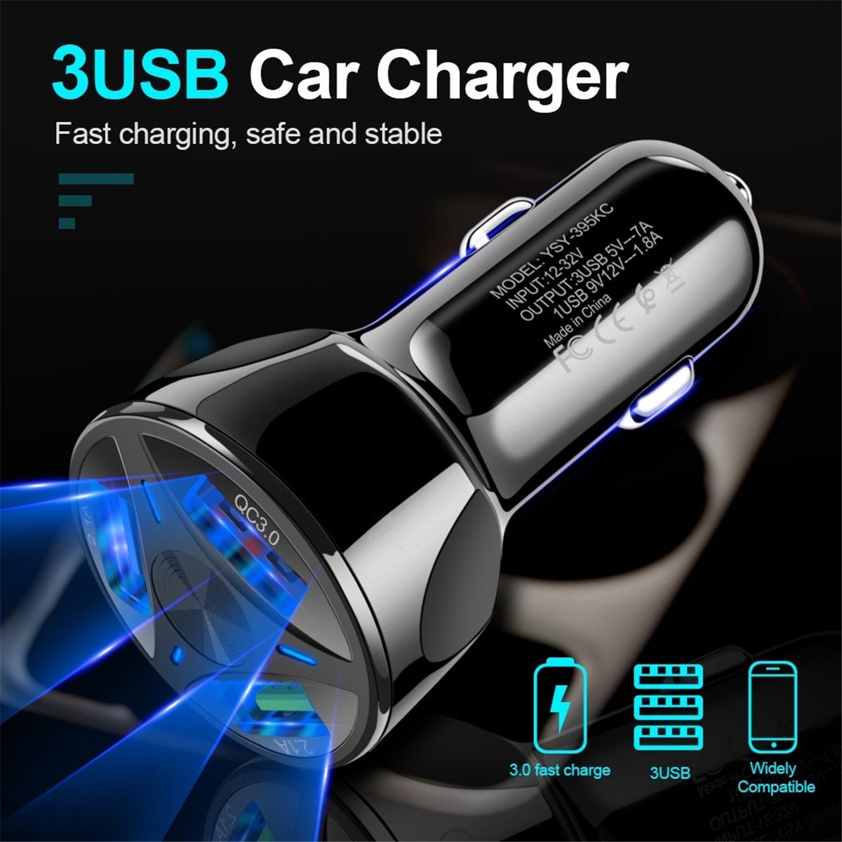 Quick-Charge-QC30-Fast-Car-Charger-3-USB-Interface-Multifunctional-Protection-1585830