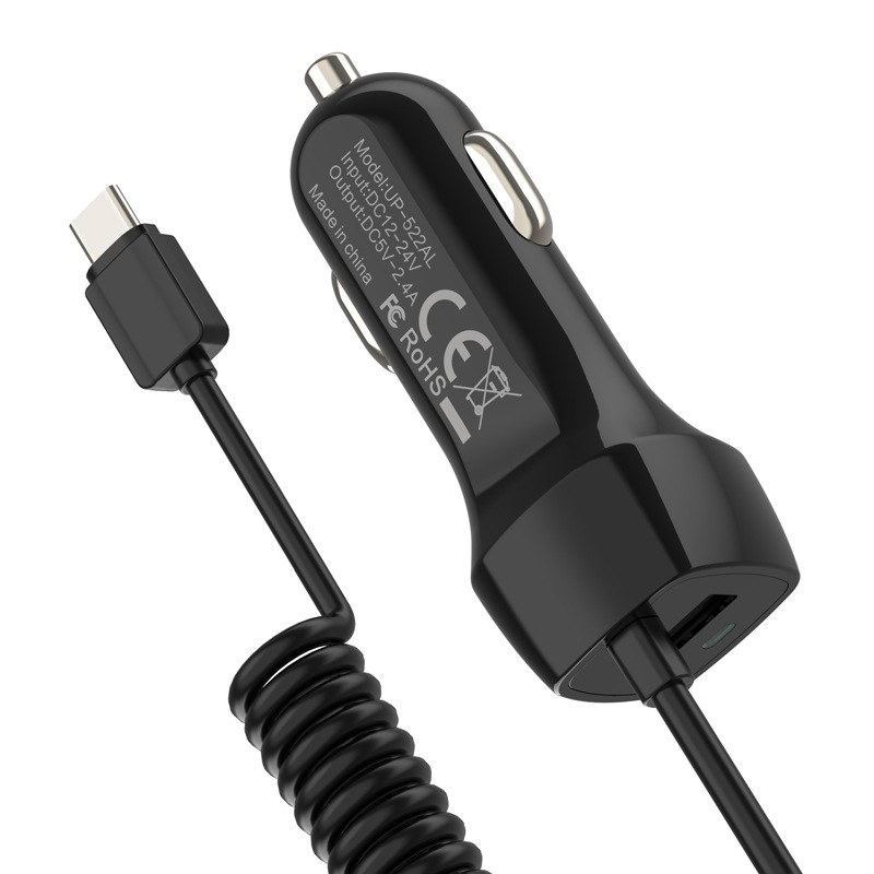 TYPE-C-Interface-24A-USB-Fast-Charge-Car-Charger-with-15-Meters-Spring-Line-1552983