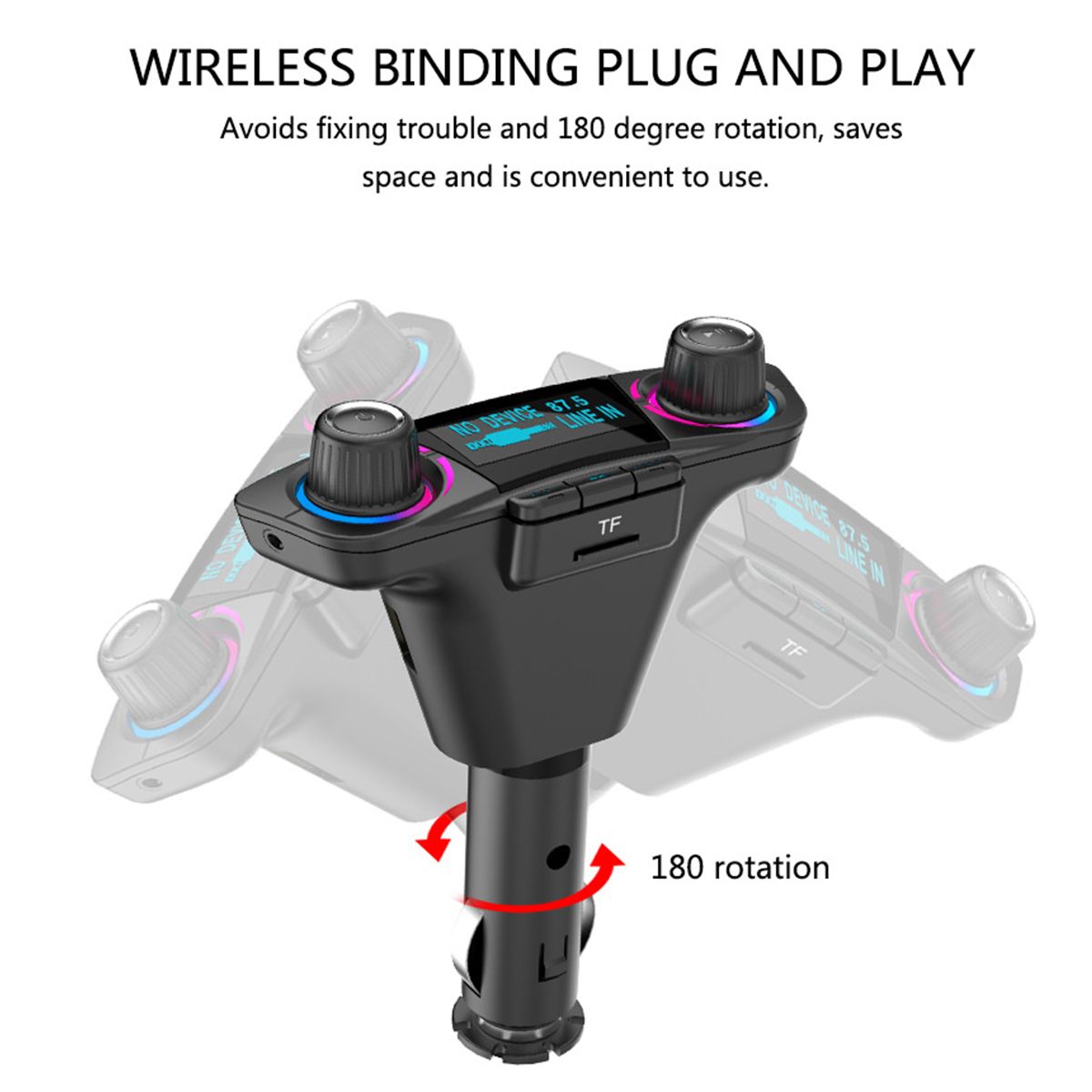 Wireless-bluetooth-Handsfree-Voice-Navigation-Car-Kit-FM-Transmitter-MP3-Player-USB-Charger-AUX-1534299