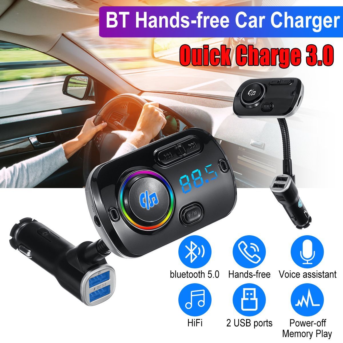 bluetooth-50-FM-Transmitter-Handsfree-Car-Kit-MP3-Player-QC-30-USB-Charger-1580099