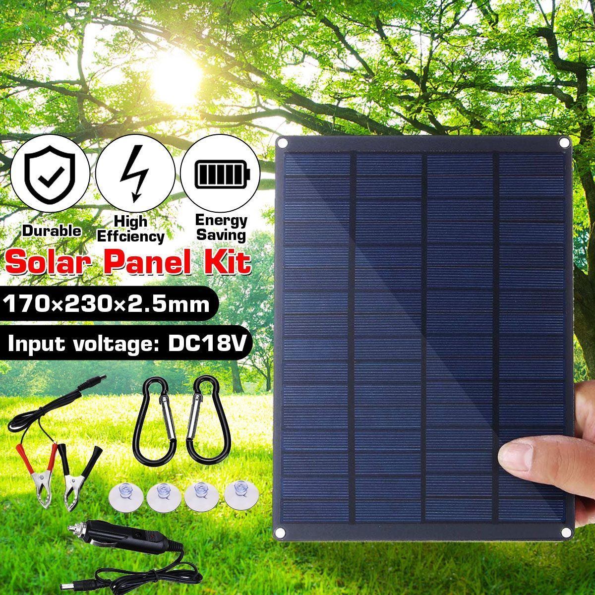 18V-Portable-Solar-Panel-Kit-Outdoor-Camping-Car-Caravan-Boat-Charger-Battery-1744863