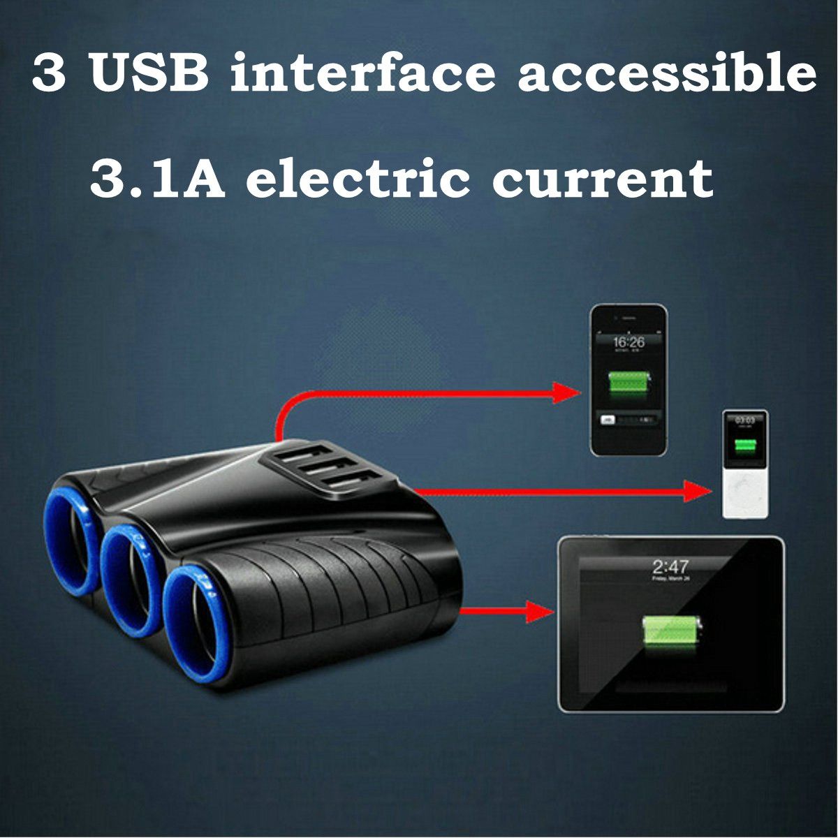 31A-12V24V-Car-Charger-3-Socket-Cigarette-Lighter-with-USB-ports-Adapter-120W-1115279