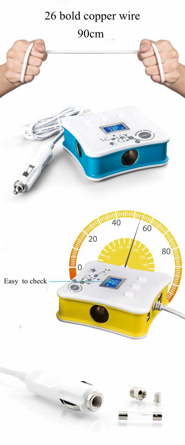 Car-Cigarette-Lighter-Current-Voltage-Temperature-Display-4-USB-Ports-Charger-1108160