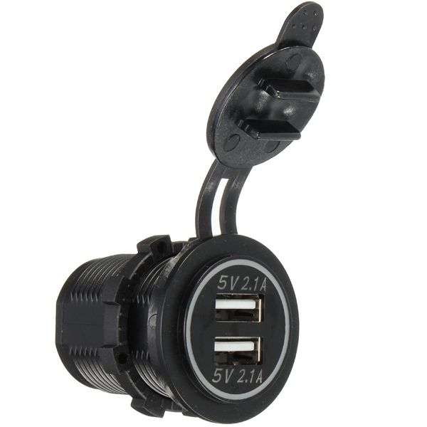 Car-Vehicle-Dual-USB-Power-Charger-Sockets-Waterproof--5V-21A-21A-1407874