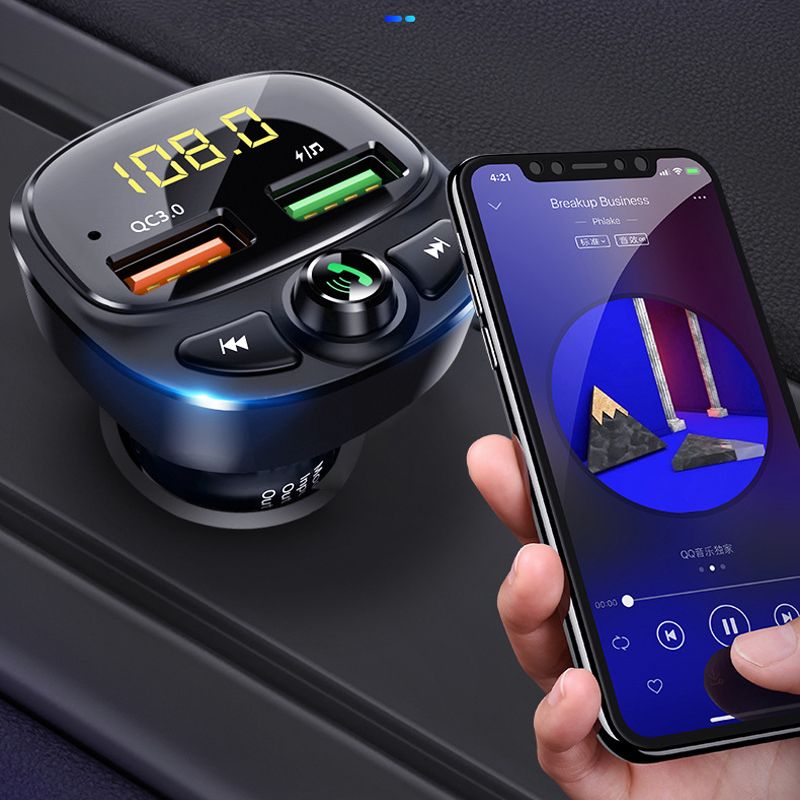 HY87-Car-MP3-Bluetooth-Charger-Dual-USB-Cig-arette-Lighter-QC30-Fast-Charging-1603157