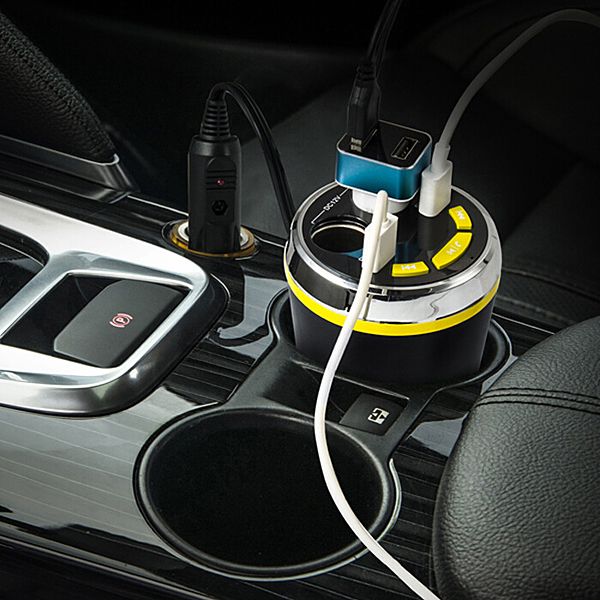 bluetooth-Wireless-FM-Car-Cigarette-Lighter-Dual-USB-Charger-Socket-Cup-Holder-Adapter-Handfree-call-1118587