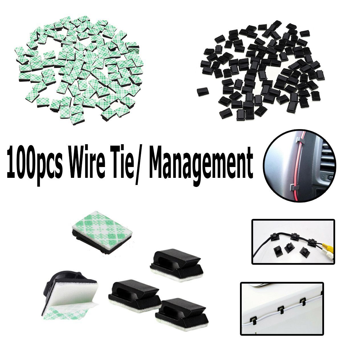 100PCS-Dash-Cam-Cable-Card-Flat-Network-Cable-Wiring-Buckle-139mm-1551858
