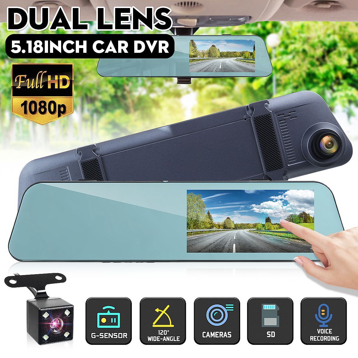 1080P-HD-518Inch-Touch-Screen-Dash-Cam-Car-DVR-Camera-Recorder-with-Rearview-Mirror-1718299